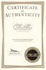Certificate of Authenticity 